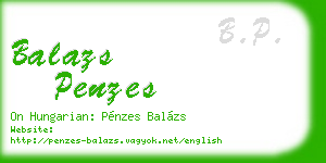 balazs penzes business card