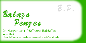 balazs penzes business card